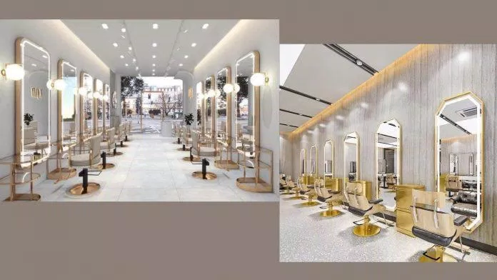 Không gian sang trọng, ấm áp tại Vuvu Hair House. Nguồn: Internet