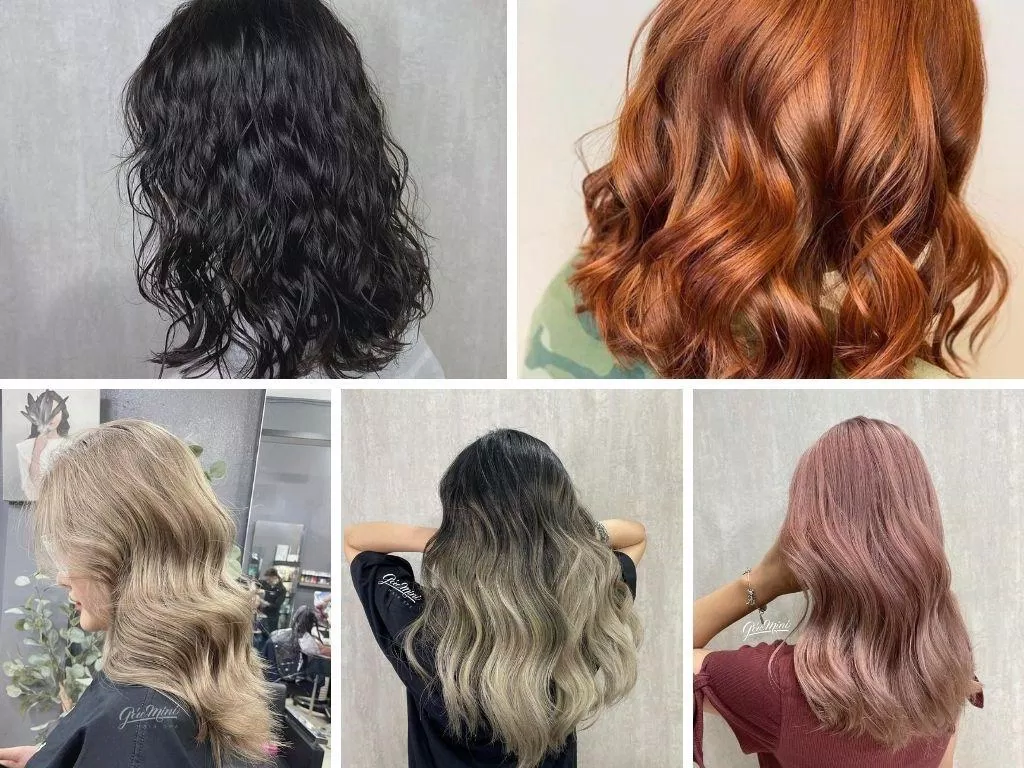 Các kiểu tóc uốn Hàn Quốc vừa trẻ trung vừa phá cách ở GacsMini Hair Spa. (Nguồn: Gác Mini)