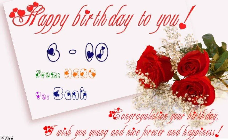 Lời chúc sinh nhật hay bằng tiếng Anh. (Nguồn: internet) Lời chúc sinh nhật hay bằng tiếng Anh. (Nguồn: internet)