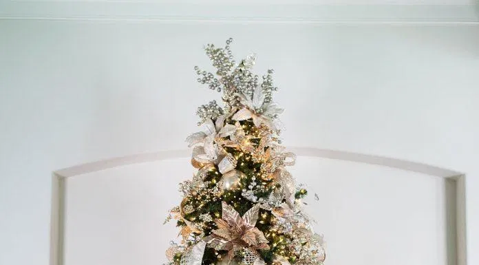 Cây thông noel màu bạch kim đầy sang trọng (ảnh: internet) Cây thông noel màu bạch kim đầy sang trọng (ảnh: internet)