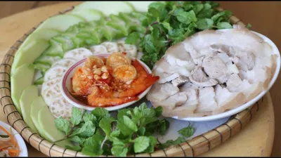 Tôm chua thường được làm nước chấm món thịt luộc rất hấp dẫn