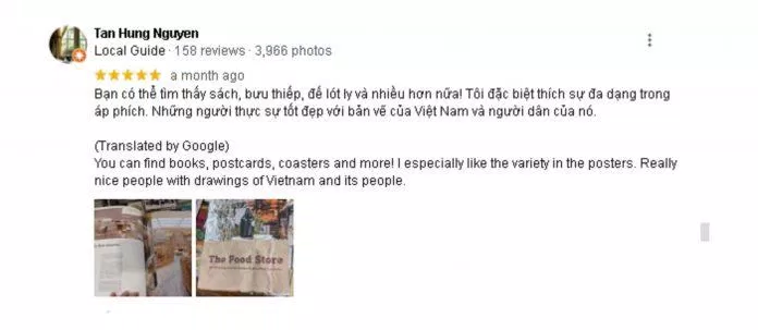 Đánh giá của khách hàng về Nhà sách Artbook. (Nguồn: TinhVe)