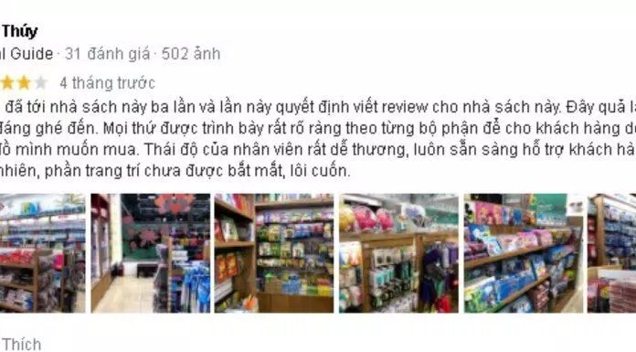 Đánh giá của khách hàng về Nhà sách Xuân Thu. (Nguồn: Internet)