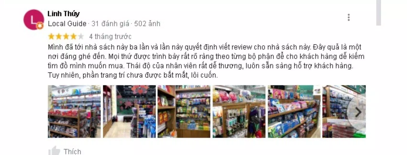 Đánh giá của khách hàng về Nhà sách Xuân Thu. (Nguồn: Internet)