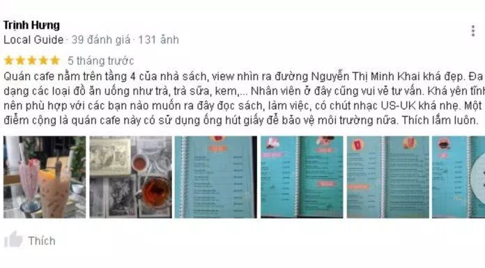 Đánh giá của khách hàng về Nhà sách Cá Chép. (Nguồn: BlogAnChoi)