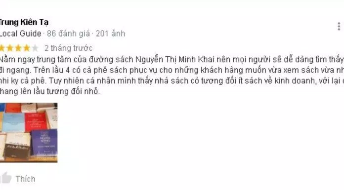 Đánh giá của khách hàng về Nhà sách Cá Chép. (Nguồn: BlogAnChoi)