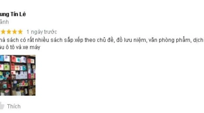 Đánh giá của khách hàng về Nhà sách Fahasha Tân Định. (Nguồn: BlogAnChoi)