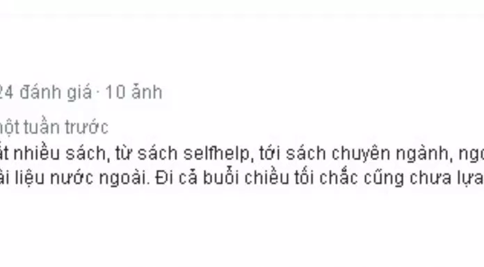 Đánh giá của khách hàng về Nhà sách Fahasha Tân Định. (Nguồn: BlogAnChoi)
