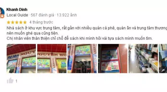 Đánh giá của khách hàng về Nhà sách Nguyễn Huệ (Nguồn: BlogAnChoi)