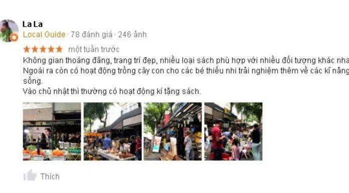 Đánh giá của khách hàng về đường sách Nguyễn Văn Bình. (Nguồn: BlogAnChoi)