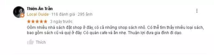 Đánh giá của khách hàng về đường sách Nguyễn Văn Bình. (Nguồn:  TinhVe)