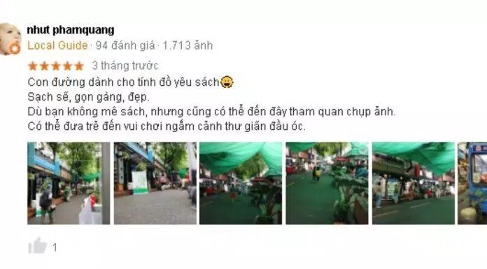 Đánh giá của khách hàng về đường sách Nguyễn Văn Bình. (Nguồn: BlogAnChoi)