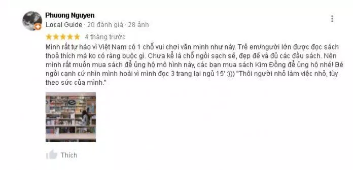 Đánh giá của khách hàng về trung tâm sách Kim Đồng. (Nguồn:  TinhVe)