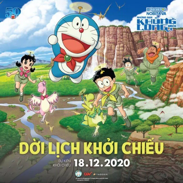 Poster bộ phim Nobita và Những người bạn khủng long mới (Nguồn: Internet)