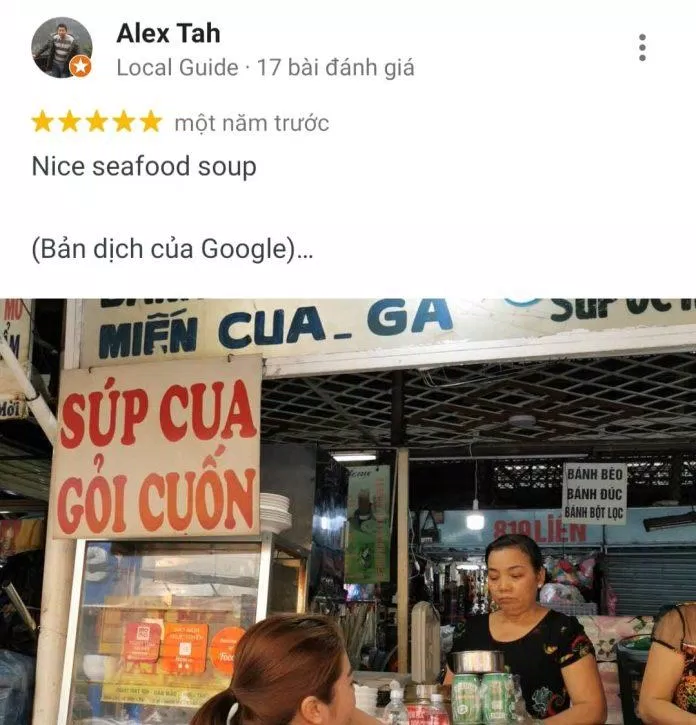 Đánh giá của khách hàng trên Google Maps (nguồn: TinhVe)