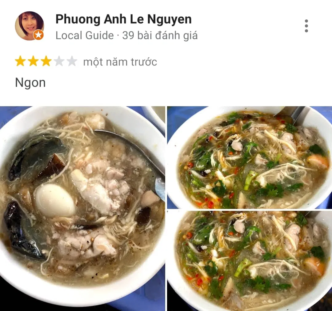 Đánh giá của khách hàng trên Google Maps (nguồn: BlogAnChoi)