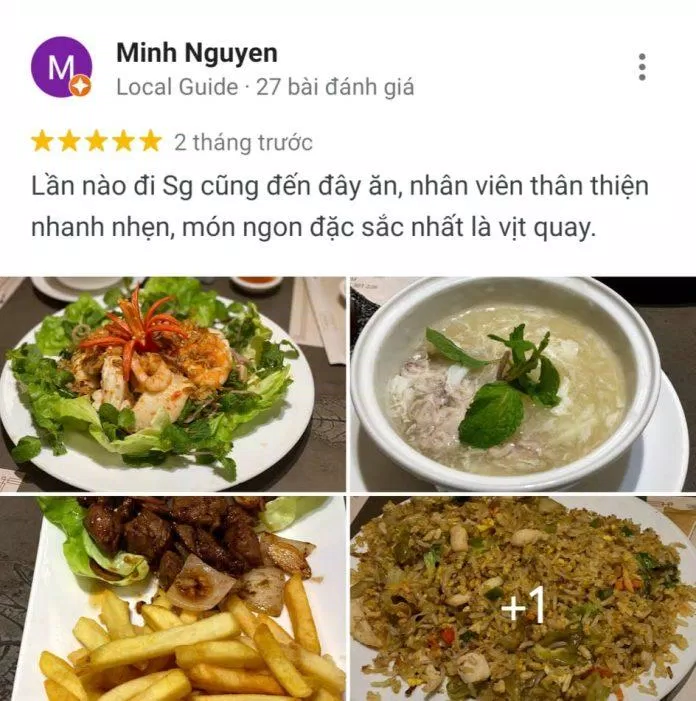 Đánh giá của khách hàng trên Google Maps (nguồn: TinhVe)