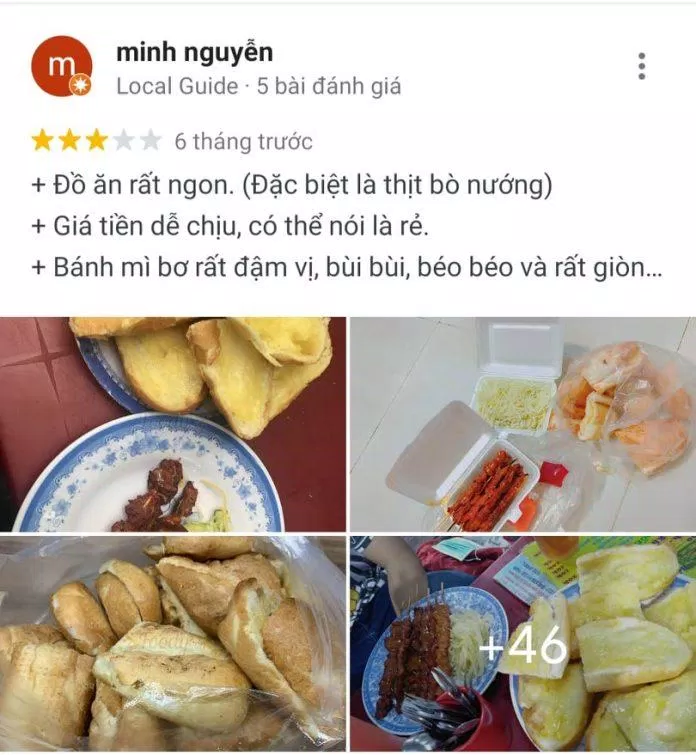 Đánh giá của khách hàng trên Google Maps (nguồn: TinhVe)