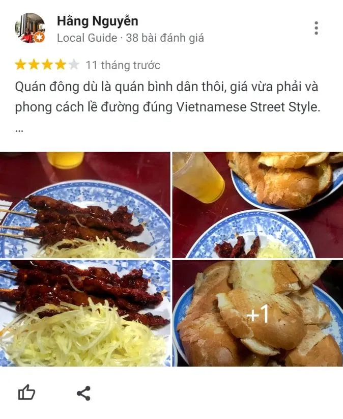 Đánh giá của khách hàng trên Google Maps (nguồn: BlogAnChoi)