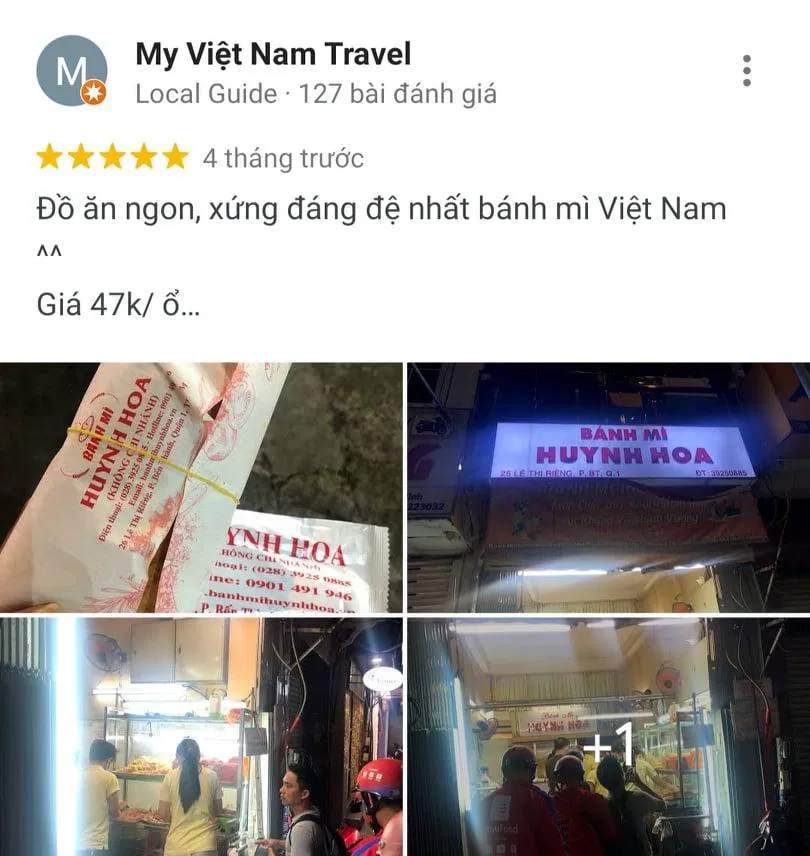 Đánh giá của khách hàng trên Google Maps (nguồn: BlogAnChoi)