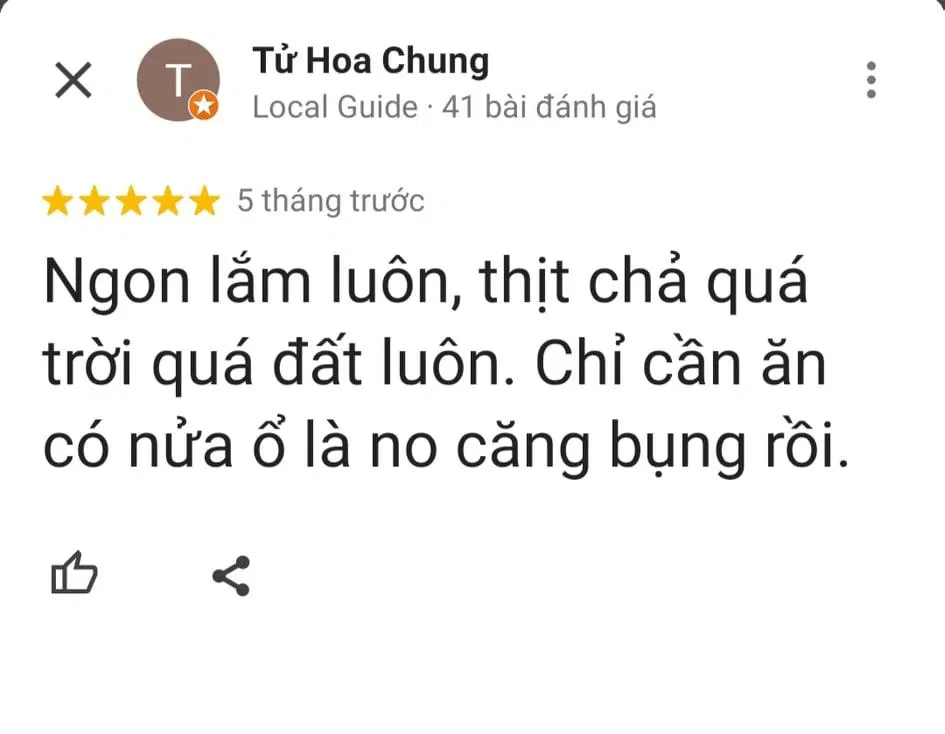 Đánh giá của khách hàng trên Google Maps (nguồn: BlogAnChoi)