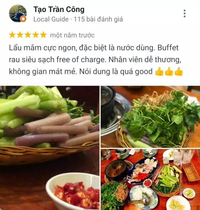 Đánh giá của khách hàng trên Google Maps (nguồn: TinhVe)