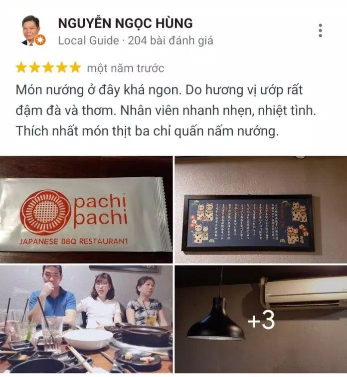 Đánh giá của khách hàng trên Google Maps (nguồn: TinhVe)