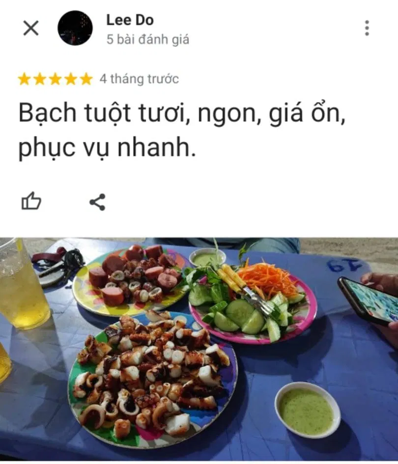 Đánh giá của khách hàng trên Google Maps (nguồn: BlogAnChoi)