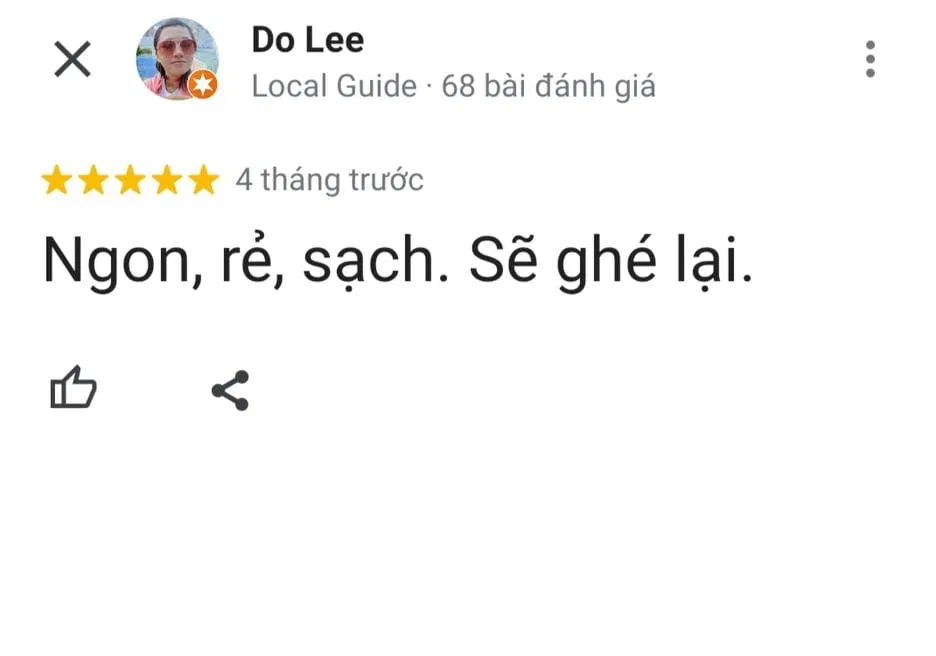 Đánh giá của khách hàng trên Google Maps (nguồn: BlogAnChoi)