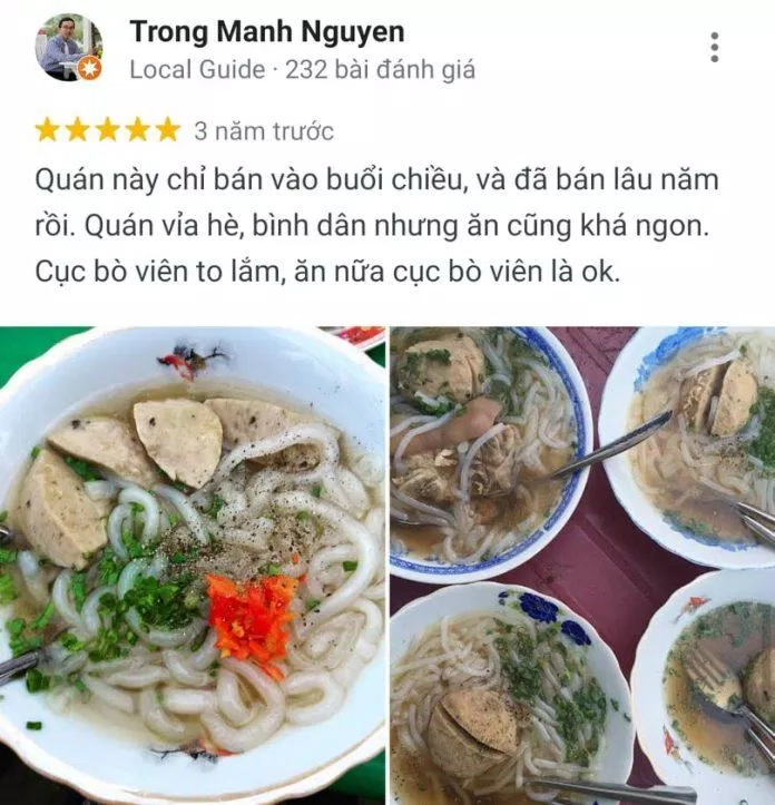 Đánh giá của khách hàng trên Google Maps (nguồn: TinhVe)