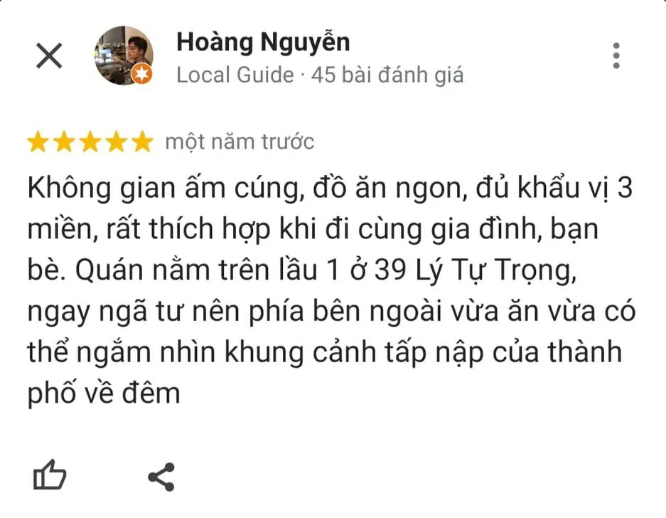 Đánh giá của khách hàng trên Google Maps (nguồn: BlogAnChoi)