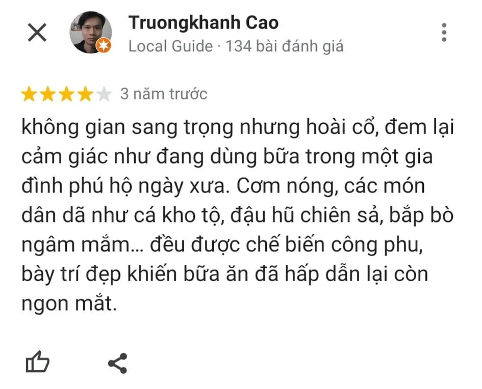 Đánh giá của khách hàng trên Google Maps (nguồn: BlogAnChoi)