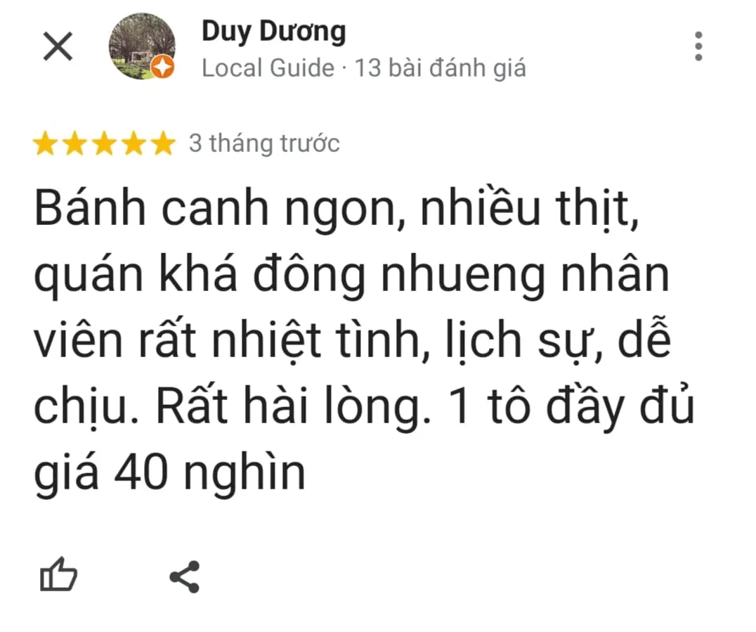 Đánh giá của khách hàng trên Google Maps (nguồn: BlogAnChoi)