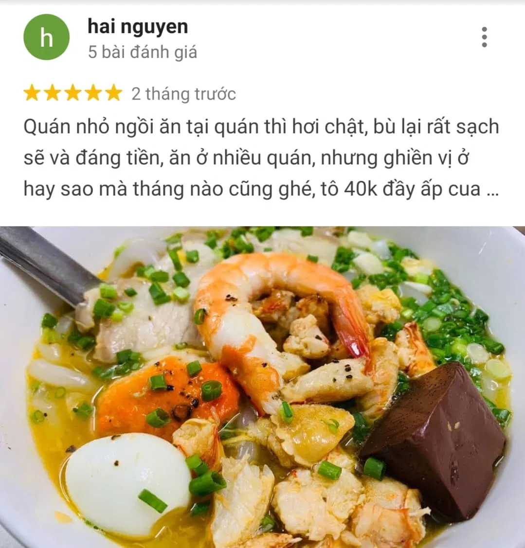 Đánh giá của khách hàng trên Google Maps (nguồn: BlogAnChoi)
