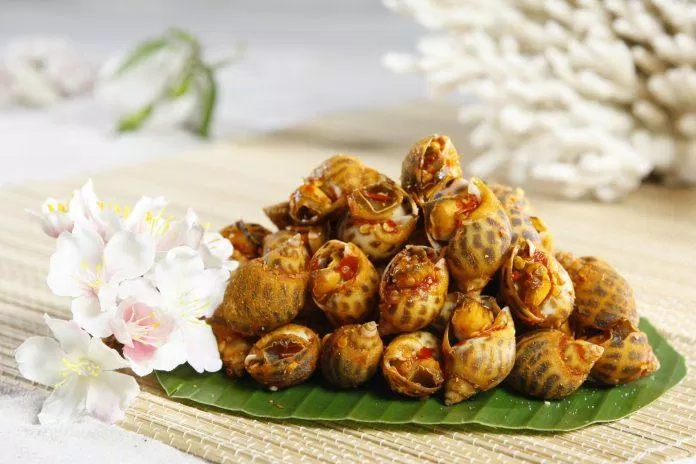 Đĩa ốc Hương cay mặn vô cùng hấp dẫn (nguồn: FB Tân Hải Vân)