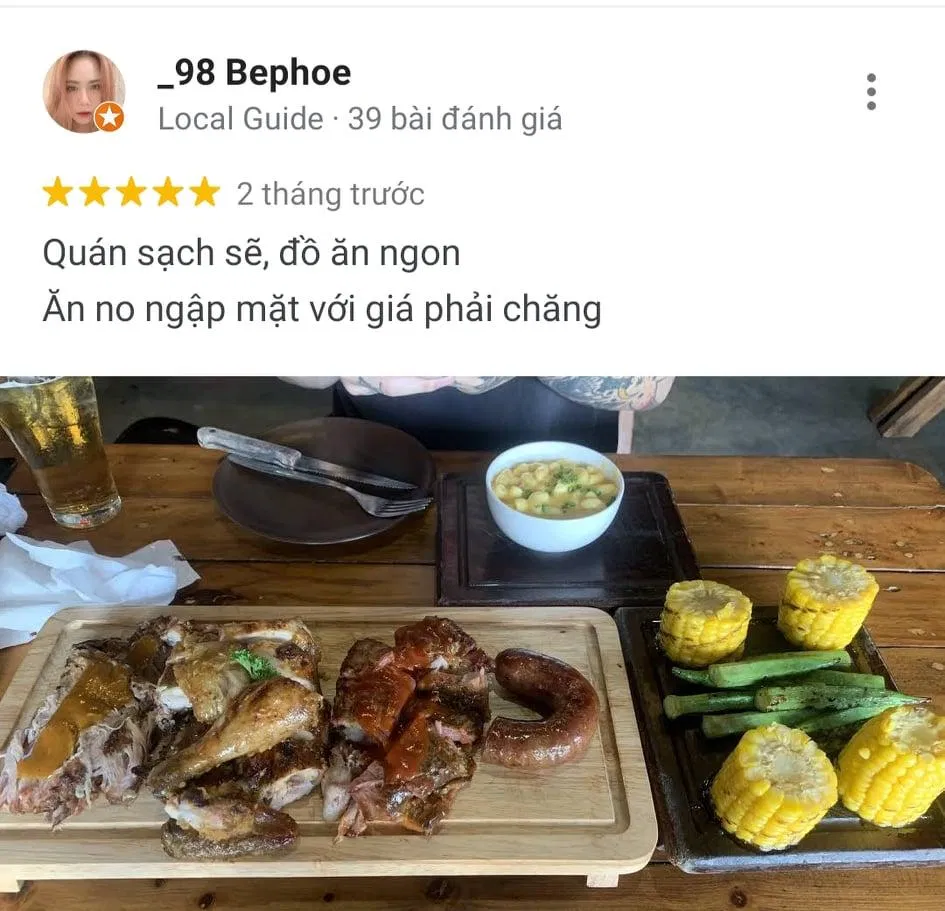 Đánh giá của khách hàng trên Google Maps (nguồn: BlogAnChoi)