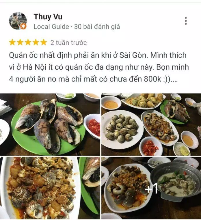 Đánh giá của khách hàng trên Google Maps (nguồn: TinhVe)