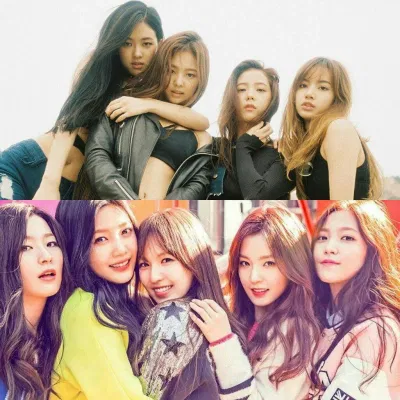 nhóm nhạc nữ Black Pink và Red Velvet (Ảnh: Internet)