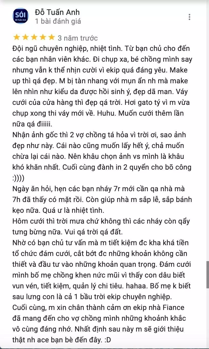 Review Pali Studio de Fiancé Wedding (Ảnh BlogAnChoi)