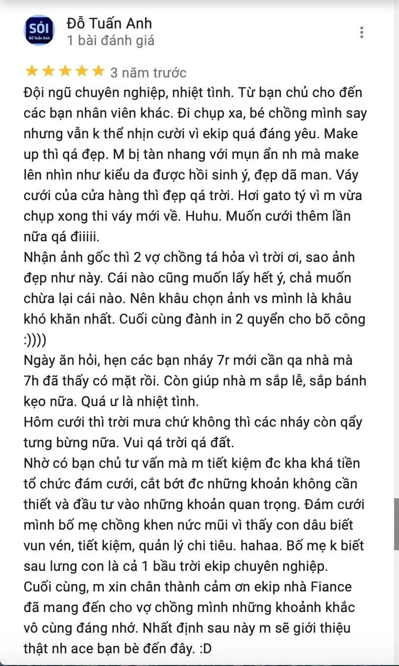 Review Pali Studio de Fiancé Wedding (Ảnh BlogAnChoi)