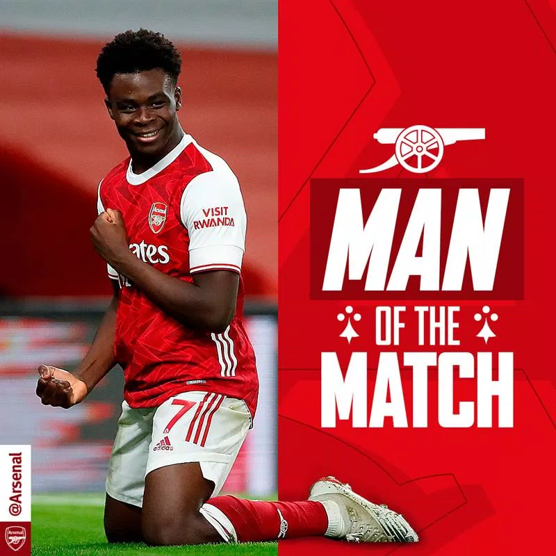 Bakayu Saka chơi tuyệt hay trận derby (ảnh: Internet).