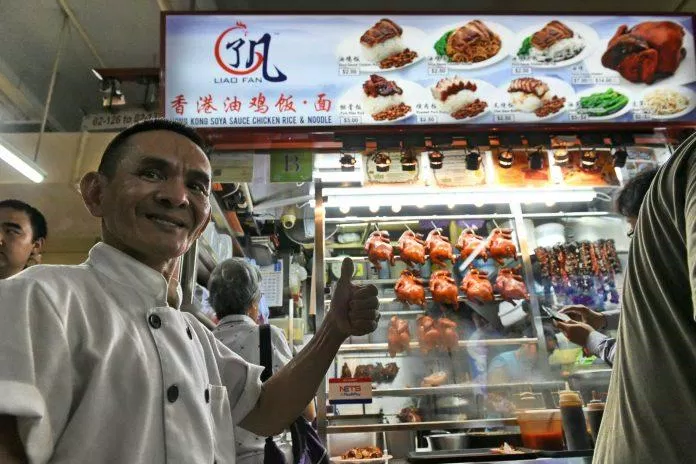 Quán ăn đường phố Liao Fan ở Singapore được gắn sao Michelin (Ảnh: Internet).