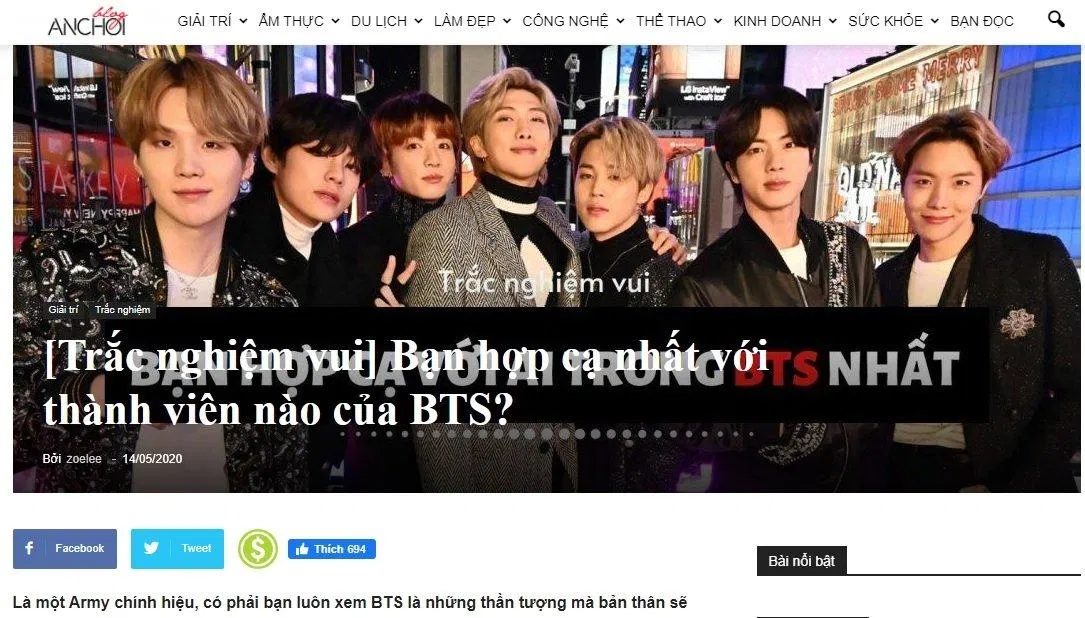 Bài viết với lượng tương tác ấn tượng