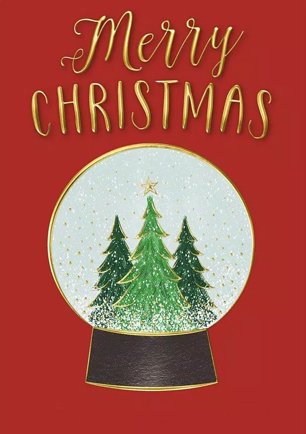 Thiệp Giáng Sinh hình cây thông đơn giản mà sang trọng. (Ảnh: Internet)