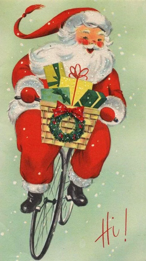 Năm nay bạn đã rất ngoan, hãy chờ ông già Noel...đạp xe đạp tới trao quà nhé. (Ảnh: Internet)