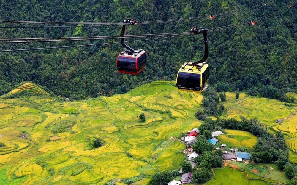 Thung lũng Mường Hoa nhìn từ trên cao (Nguồn: Internet)