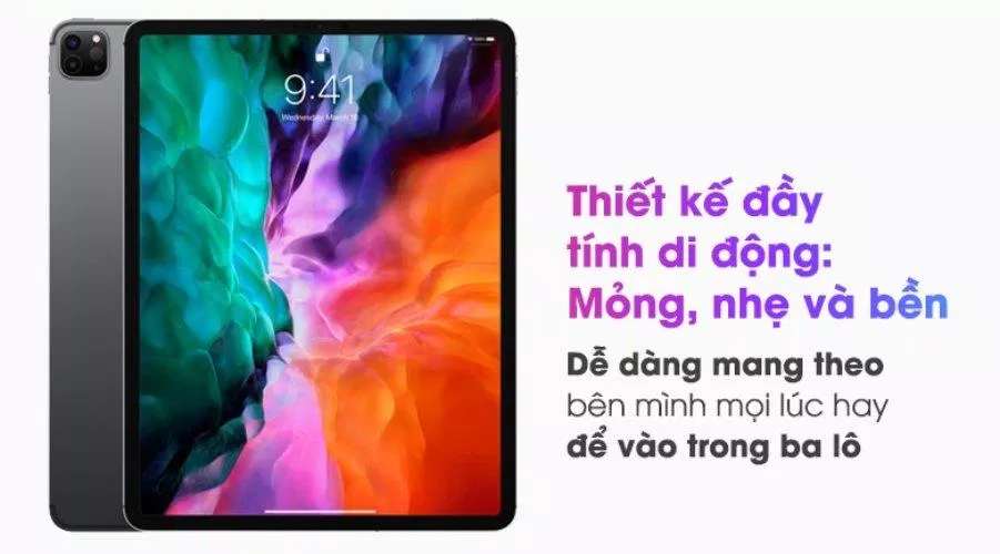 iPad Pro 12,9 Cellular thiết kế mỏng nhẹ