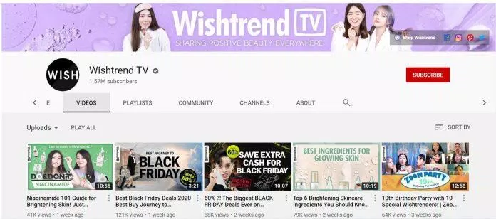 Cộng đồng Wishtrend TV có 1,57 triệu tín đồ skincare trên khắp thế giới. (Nguồn: Internet)