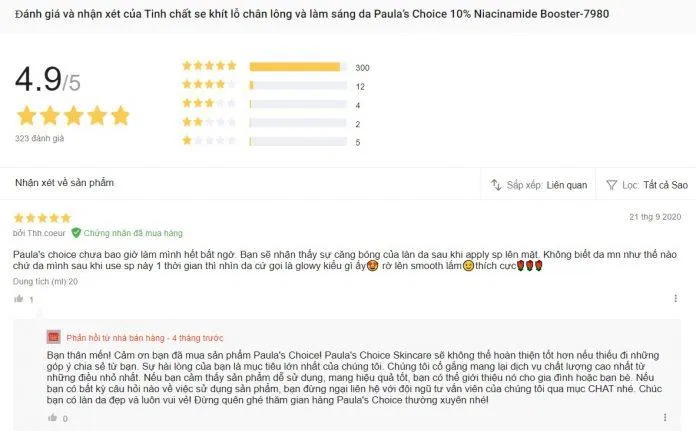 Review tinh chất se khít lỗ chân lông và làm sáng da Paulas Choice 10 Niacinamide Booster Ascorbyl Glucoside Boerhavia Diffusa Root Extract chiết xuất cam thảo Chiết xuất rễ sâm nam chống oxy hóa Glycyrrhiza Glabra Root Extract kiểm soát dầu thừa làm sáng da Niacinamide paula s choice 10 niacinamide booster paulas choice se khít lỗ chân lông Sodium Hyaluronate Vitamin B3 vitamin C