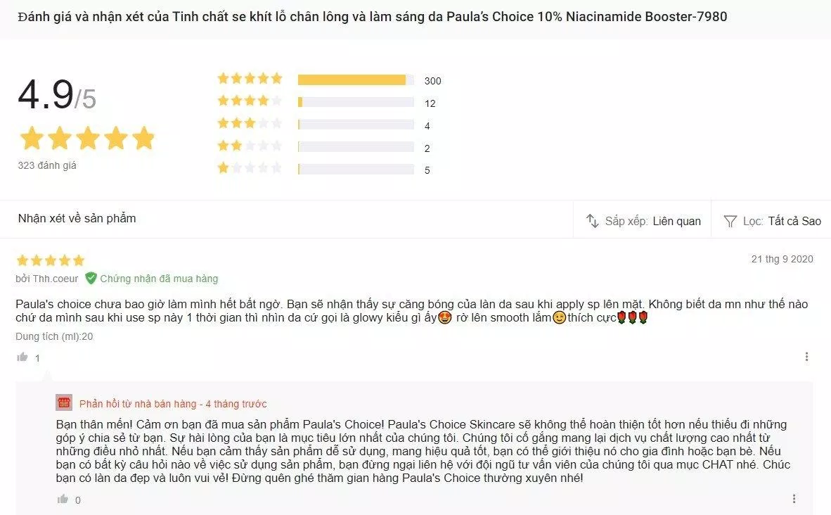 Review tinh chất se khít lỗ chân lông và làm sáng da Paulas Choice 10 Niacinamide Booster Ascorbyl Glucoside Boerhavia Diffusa Root Extract chiết xuất cam thảo Chiết xuất rễ sâm nam chống oxy hóa Glycyrrhiza Glabra Root Extract kiểm soát dầu thừa làm sáng da Niacinamide paula s choice 10 niacinamide booster paulas choice se khít lỗ chân lông Sodium Hyaluronate Vitamin B3 vitamin C